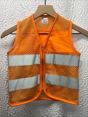 Kids Orange High-Visibility Reflective Safety Vest XXS